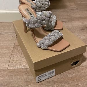 Steve Madden braid heel Kenley Rhinestones size 7.5